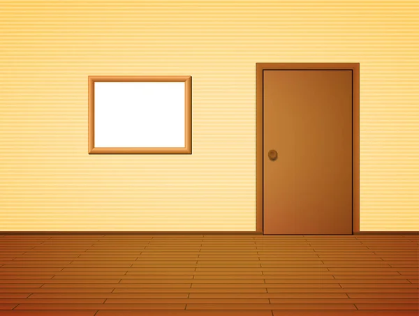 部屋のドアとフレーム — ストックベクタ