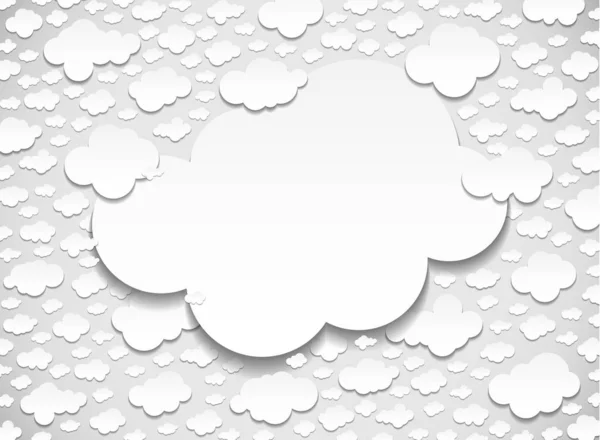 Frame with many cut out clouds — Stock Vector