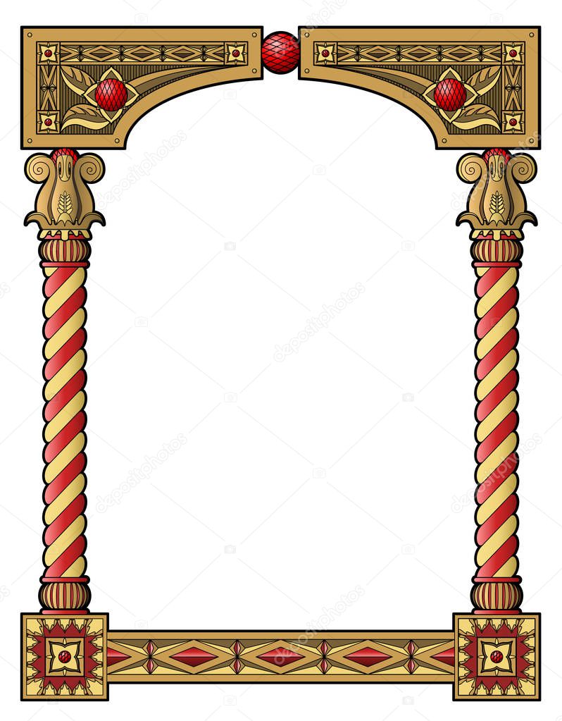 Traditional column frame