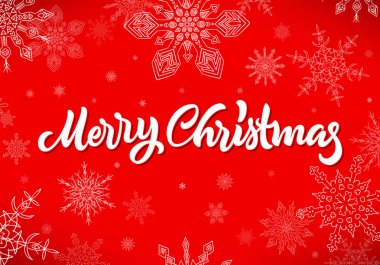 Mutlu Noeller el yazısı ile çizilmiş kar taneleriyle