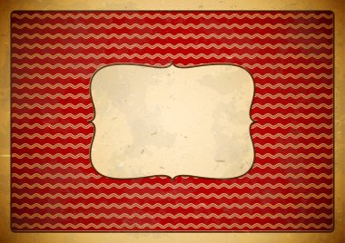 Kırmızı vintage kare dalga deseni