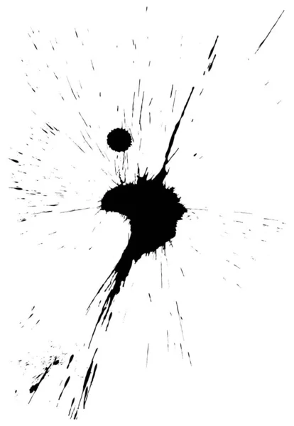 Tache d'encre isolée sur fond blanc — Image vectorielle