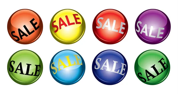 Sale balls as advertising emblem — Stock Vector