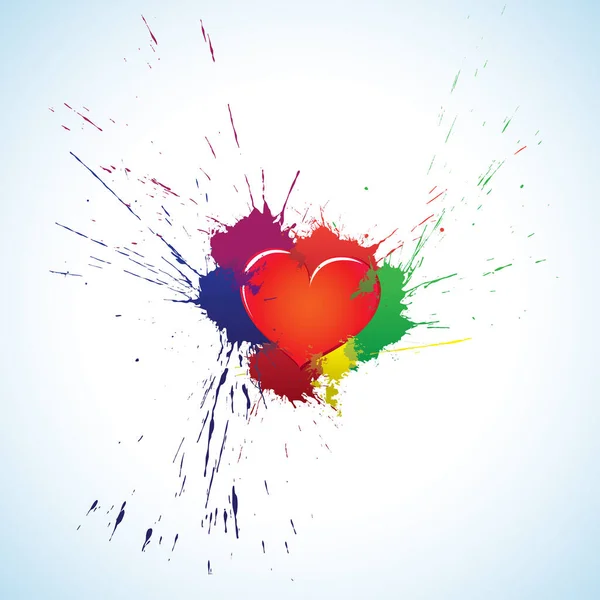 Coeur avec taches — Image vectorielle