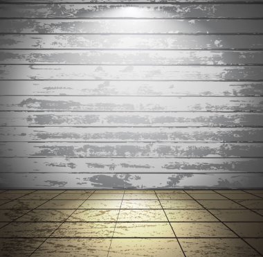 witte houten kamer met betegelde vloer