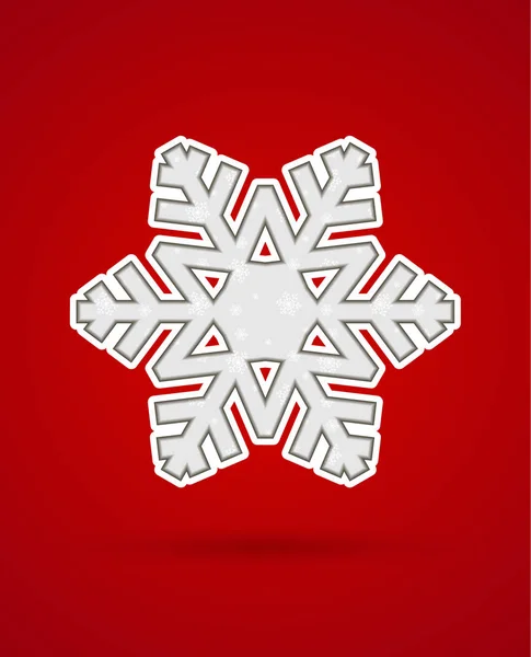 Cut out christmas snowflake — Stock Vector