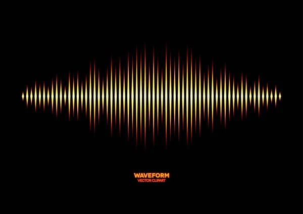 Shiny sound waveform — Stock Vector