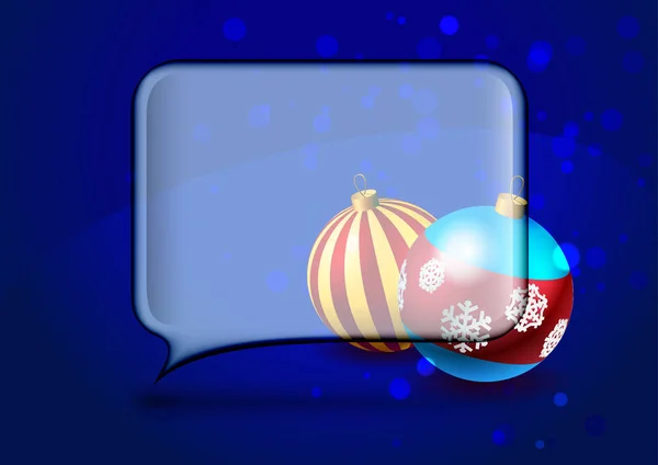 Christmas card with speech bubble — Stock Vector