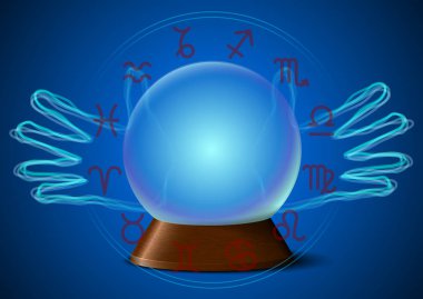 Elleriniz ve zodyak işaretleri sihirli top