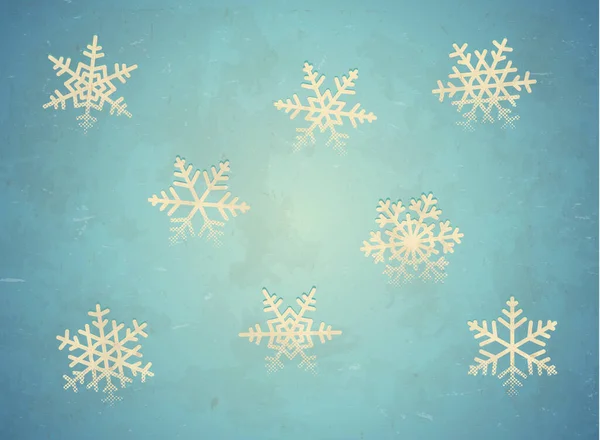 雪の結晶と高齢者カード — ストックベクタ
