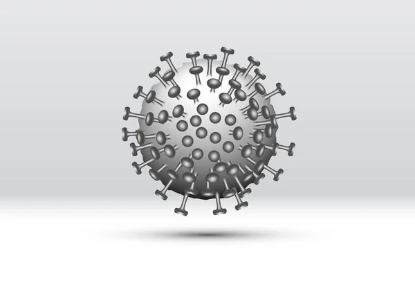 Coronavirus covid-19 διανυσματική απεικόνιση, ως ένα ενιαίο αντικείμενο ή εικονίδιο — Διανυσματικό Αρχείο