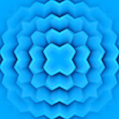 Mavi yapraklı soyut vektör çerçevesi