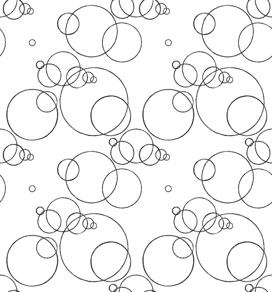 Seamless pattern with ink circles drawing — Stock Vector