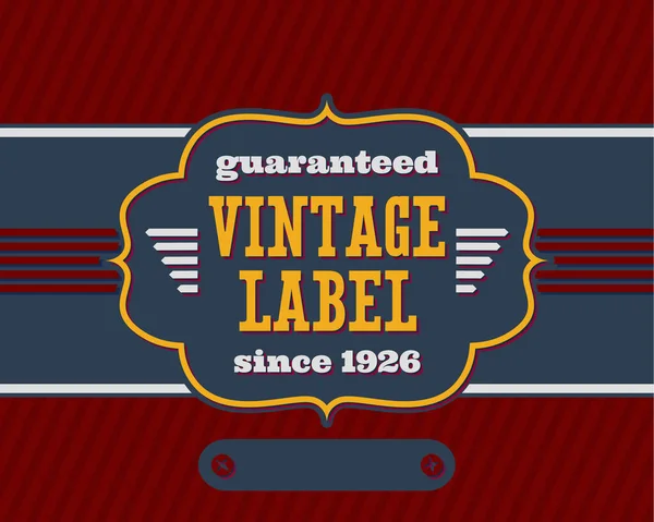 Vintage label with flat colors — Stock Vector