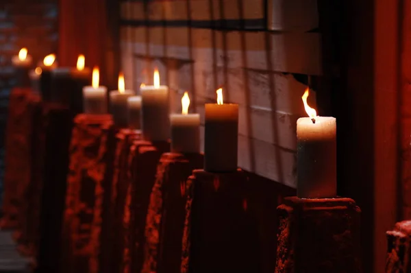 Candle stick in the church — Stock Photo, Image