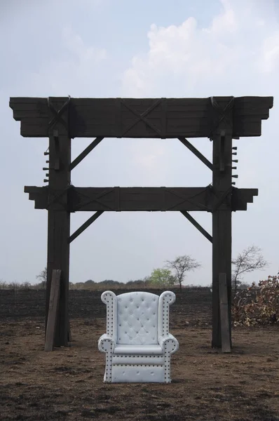 Chair on the road — Stock Photo, Image