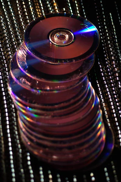DVDs closeup στο studio — Φωτογραφία Αρχείου