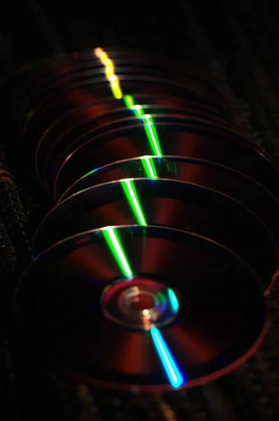 Dvds closeup at studio — Stock Photo, Image