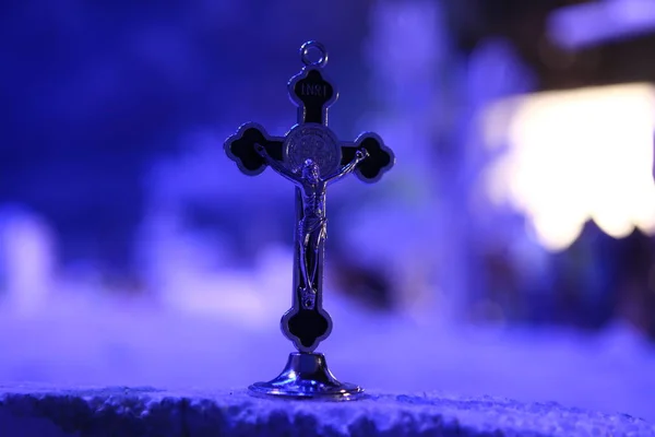 Christus standbeeld closeup — Stockfoto