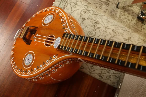 Indyjskim instrumencie Veena — Zdjęcie stockowe