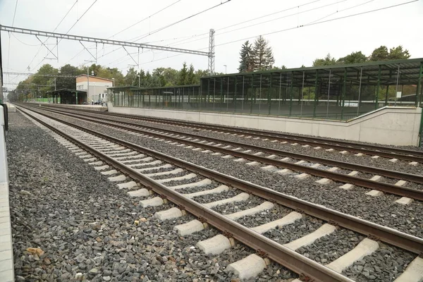 Bahngleise im ländlichen Raum — Stockfoto