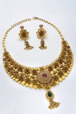 Gold jewelry Macro shot,Hyderabad,India clipart