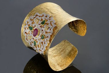 Altın takı makro atış, Hyderabad, Hindistan