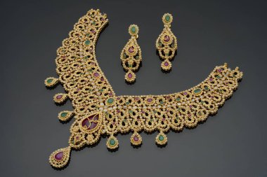 Gold jewelry Macro shot,Hyderabad,India clipart