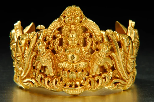 Jóias Ouro Macro Shot Hyderabad Índia — Fotografia de Stock