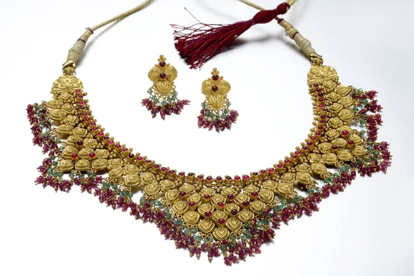 Guld Smycken Makro Skott Hyderabad Indien — Stockfoto