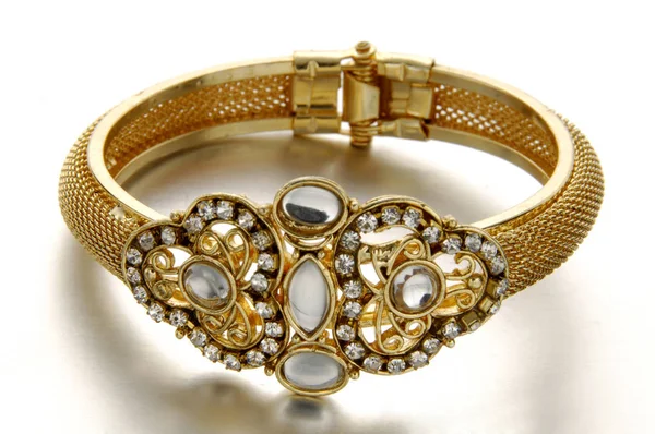 Biżuteria Złota Makro Strzał Hyderabad Indie — Zdjęcie stockowe