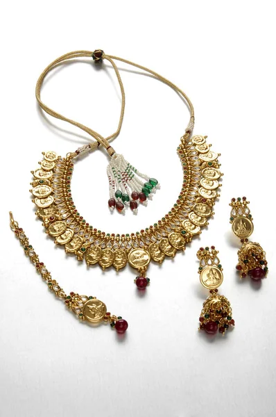 Biżuteria Złota Makro Strzał Hyderabad Indie — Zdjęcie stockowe