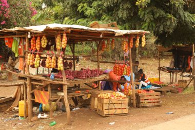 Sokak Pazarı 'ndaki Afrikalılar Nairobi Kenya Afrika 24 Ağustos 2019