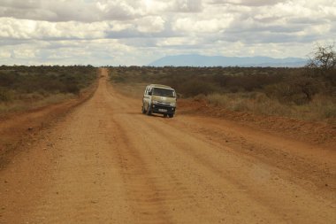 Kenya Afrika 'da Kırsal Yol Yolculuğu