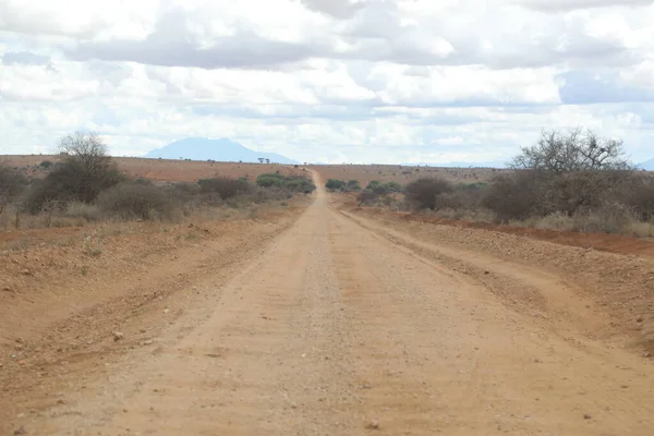 Plattelandsweg Reis Naar Kenia Afrika — Stockfoto