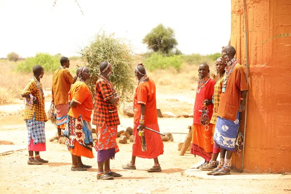 Tribù Masai Kenya Africa Dic 2019 — Foto Stock