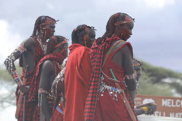 Tribù Masai Kenya Africa Gennaio 2020 — Foto Stock