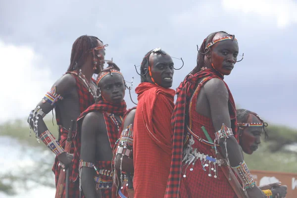 Masai Kabileleri Kenya Afrika 'da 30 Ağustos 2019