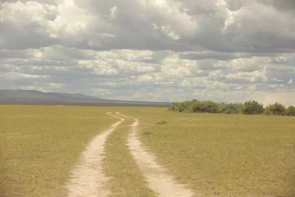 Ländliche Straßenfahrt Bei Kenya Africa — Stockfoto