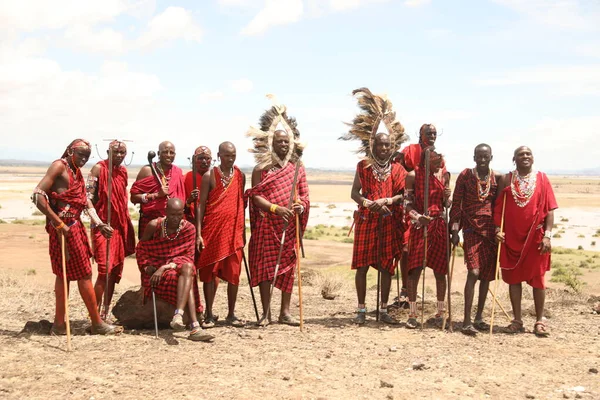 Masai Stammen Kenia Afrika Jan 2020 — Stockfoto