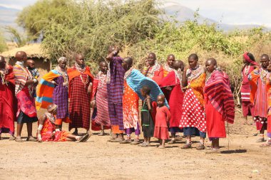 Masai Kabileleri Kenya Afrika 'da 25 Eylül 2019