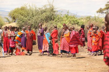 Masai Kabileleri Kenya Afrika 'da 31 Ağustos 2019