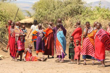 Masai Kabileleri Kenya Afrika 'da 25 Eylül 2019