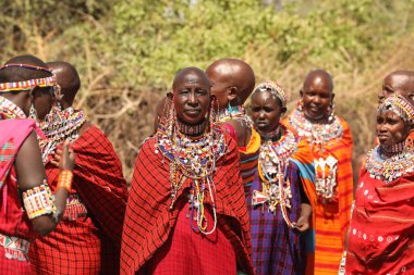 Masai Kabileleri Kenya Afrika 'da 31 Ağustos 2019