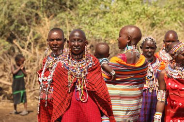 Masai Kabileleri Kenya Afrika 'da 25 Eylül 2019