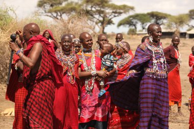 Masai Kabileleri Kenya Afrika 'da 25 Eylül 2019