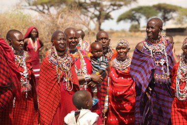 Masai Kabileleri Kenya Afrika 'da 31 Ağustos 2019