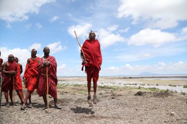 Masai Kabileleri Kenya Afrika 'da 31 Ağustos 2019