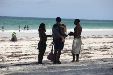 Nairobi sahilindeki turistler, Kenya Afrika 29 Ağustos 2019