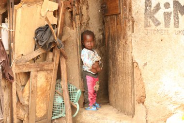 Children in a Slum Area Nairobi Kenya Africa 31st August 2019 clipart